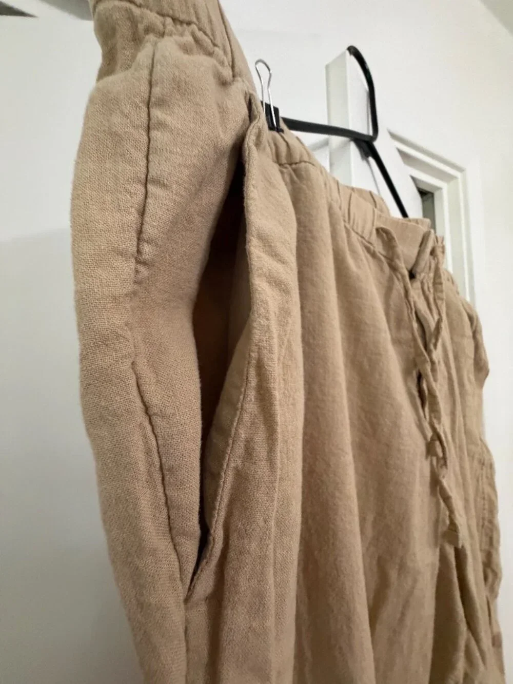 Men's H&M Regular Fit Linen Pants size XXL Khaki